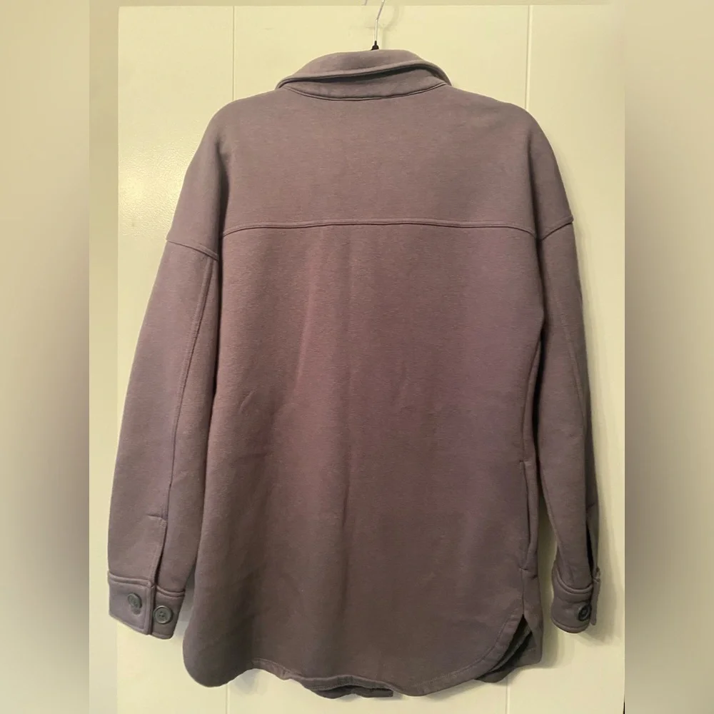LAZYPANTS- Stylish Gray Button-Up Shacket - Picture 10 of 13
